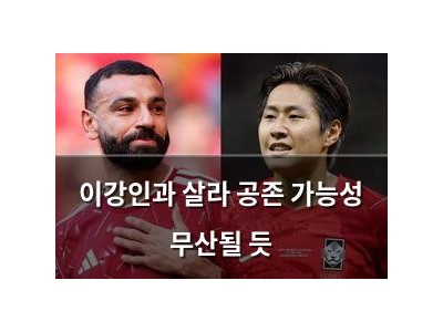 이강인과 살라 공존 가능성 무산될 듯
